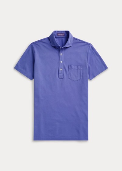 Men's Ralph Lauren Washed Piqué Polo Shirts | 619058RWI